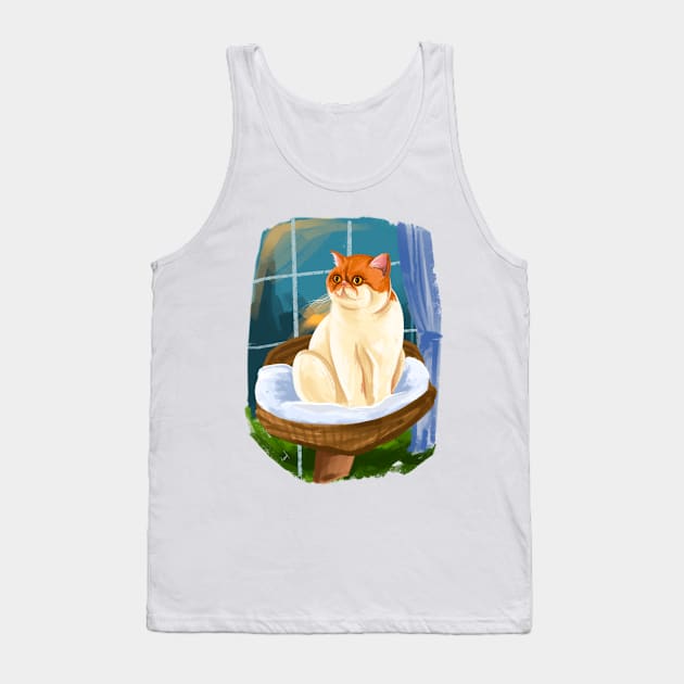 Kitty cat on the seat curious Tank Top by eternalshadeart